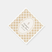 Serviette En Papier baby shower En vichy Goose (Coin)