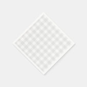 Serviette En Papier Baby shower En vichy gris (Coin)