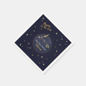 Serviette En Papier Baby shower en zodiaque Pisces (Coin)