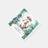 Serviette En Papier Baby shower Enchanted Otter (Coin)