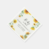 Serviette En Papier Baby shower ensoleillé de tournesol jaune élégant (Coin)