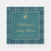 Serviette En Papier Baby shower équestre classique Polo vert (Devant)