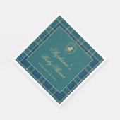 Serviette En Papier Baby shower équestre classique Polo vert (Coin)