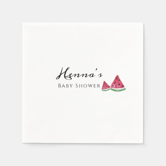Serviette En Papier Baby Shower Été Pastèque (Devant)