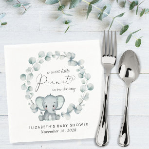 Serviette En Papier Baby shower Eucalyptus Eléphant mignon