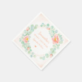Serviette En Papier Baby shower Eucalyptus Feuille perceuse de germes  (Coin)