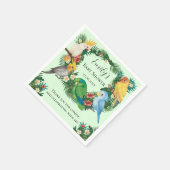 Serviette En Papier Baby shower exotique de verdure tropicale pour béb (Coin)