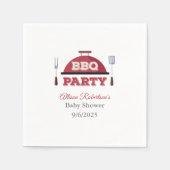 Serviette En Papier Baby shower extérieur pour barbecue (Devant)