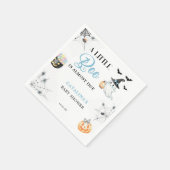 Serviette En Papier Baby shower fantôme d'Halloween bleu (Coin)