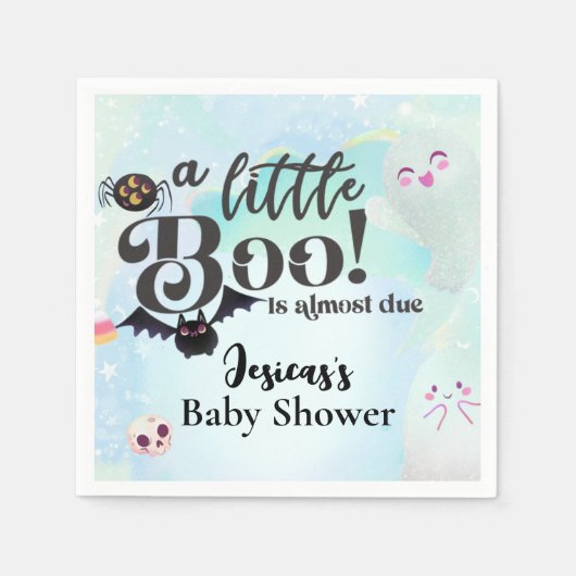 Serviette En Papier Baby shower fantôme mignon éffrayant (Devant)