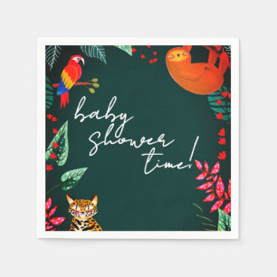 Serviette En Papier Baby Shower Faune de la Jungle