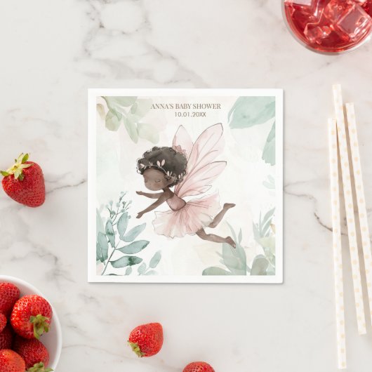 Serviette En Papier Baby shower Fée Noire (En situation)