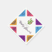 Serviette En Papier Baby shower Festif Mexicain en papier Ventilateur  (Coin)