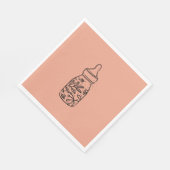 Serviette En Papier Baby shower Fête Bébé Bouteille Luncheon serviette (Coin)