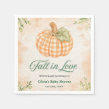 Baby Shower Fête d'Amour à Carreaux de Citrouille