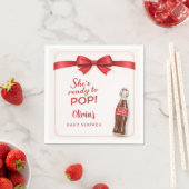 Serviette En Papier Baby-Shower Fête de Bébé Soda Prêt à Exploser (En situation)