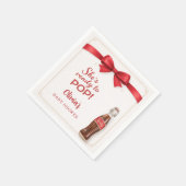 Serviette En Papier Baby-Shower Fête de Bébé Soda Prêt à Exploser (Coin)