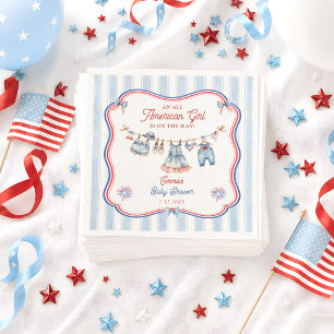 Serviette En Papier Baby Shower Fille Américaine