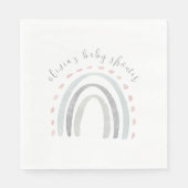 Serviette En Papier Baby shower fille arc-en-ciel Boho simple mignon (Devant)