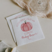 Serviette En Papier Baby shower fille Citrouille rose mignon
