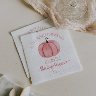 Serviette En Papier Baby shower fille Citrouille rose mignon