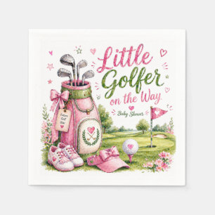Serviette En Papier Baby Shower Fille de Golf Une golfeuse est en rout