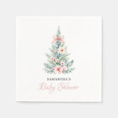 Serviette En Papier Baby shower Fille d'hiver Noël (Devant)