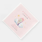 Serviette En Papier Baby shower Fille Fantôme Petit Boo Rose (Coin)