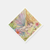 Serviette En Papier Baby shower fille serviettes mère bébé fées (Coin)