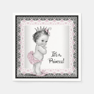 Serviette En Papier Baby Shower Fille Vintage