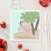 Serviette En Papier Baby shower Flamant rose (En situation)