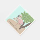 Serviette En Papier Baby shower Flamant rose (Coin)