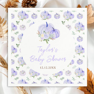 Serviette En Papier Baby Shower Fleur de Citrouille Violette