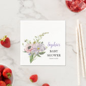 Serviette En Papier Baby shower fleur sauvage (En situation)