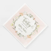 Serviette En Papier Baby shower Fleur sauvage Baby In Bloom (Coin)