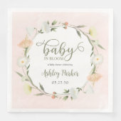 Serviette En Papier Baby shower Fleur sauvage Baby In Bloom (Devant)