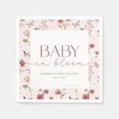 Serviette En Papier Baby shower Fleur sauvage bébé en fleurs (Devant)