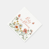 Serviette En Papier Baby shower Fleur sauvage bébé en fleurs (Coin)