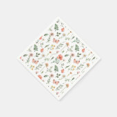 Serviette En Papier Baby shower Fleur sauvage bébé en fleurs (Coin)