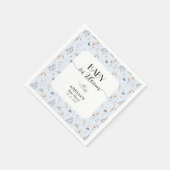 Serviette En Papier Baby shower fleur sauvage Blue Boy (Coin)