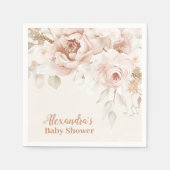 Serviette En Papier Baby shower fleur sauvage Boho (Devant)
