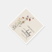 Serviette En Papier Baby shower Fleur sauvage Boho (Coin)