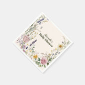 Serviette En Papier Baby shower Fleur sauvage Boho Chic (Coin)