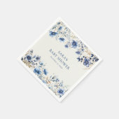 Serviette En Papier Baby shower Fleur sauvage Boho Dark and Dusty (Coin)