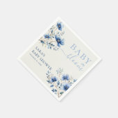 Serviette En Papier Baby shower Fleur sauvage Boho Dark and Dusty (Coin)