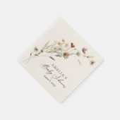 Serviette En Papier Baby shower Fleur sauvage Boho Fall (Coin)