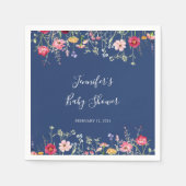 Serviette En Papier Baby shower Fleur sauvage Boho Multicolor (Devant)