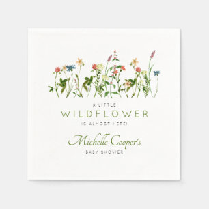 Serviette En Papier Baby shower Fleur sauvage Cute Boho