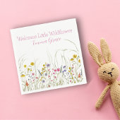 Serviette En Papier Baby shower Fleur sauvage  d'aquarelle