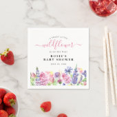 Serviette En Papier Baby shower Fleur sauvage d'aquarelle douce (En situation)